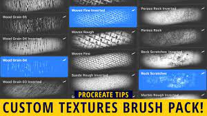 Procreate 5 Custom Textures Brush Pack Tutorial Procreate Texture Brush