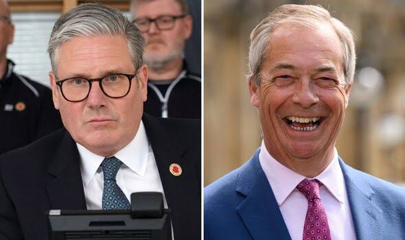 Nigel Farage gives Keir Starmer huge reason to worry in bombshell new poll  | Politics | News | Express.co.uk