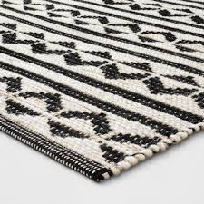 Black And White Farmhouse Rug 2 6 X4 Geometric Woven Accent Rugs Black Project 62 Accent Rugs Farmhouse Rugs Rugs