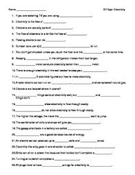 This worksheet is intended for intermediate to advanced students for listening (listening for detail) and speaking practice, but also some general knowledge. Video Worksheet Movie Guide For Bill Nye Electricity By Seriously Science