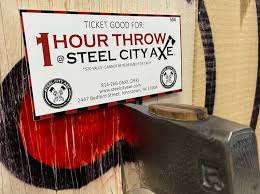 That's $500 worth of golf for less than $50. Gift Cards Steel City Axe