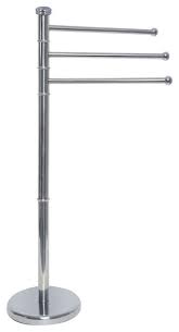 Find great deals on ebay for bathroom towel stand. Free Standing Stainless Steel Bathroom Towel Rack Tree 3 Swiveling Arms Chrome Contemporary Towel Racks Stands By Evideco