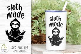 Download Tumbler Design Svg Meditation Svg Yoga Sloth Svg Sloth Mode Svg File By Green Wolf Art Thehungryjpeg Com