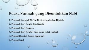 Macam Macam Puasa Sunnah Dan Penjelasannya