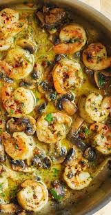 Pesto Mushroom Shrimp Shrimp Recipes Easy Shrimp Recipes Healthy Seafood Dinner
