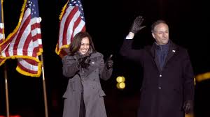 Kamala harris is sworn as vice president as her husband holds two bibles. Vice President Elect Kamala Harris Husband Doug Emhoff Set To Become 1st Second Gentleman Abc News