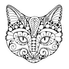 Zen Face Cat Coloring Page Cat Coloring Page Cat Coloring Book Coloring Pages