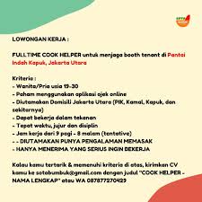 Selamat datang di warungbelajar, pada tutorial kali ini kita akan melanjutkan pembahasan mengenai seri tutorial codeigniter, dalam tutorial kali ini fungsi yang ada didalam helper ini sendiri hanyalah fitur yang melakukan satu pekerjaan yang spesifik tanpa ada ketergantungan terhadap fungsi yang. Lowongan Kerja Cook Helper Fulltime Barang Yang Dicari Di Carousell