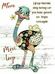 Tomorrow Wishing You A Great Day That Is Full Of Enjoyment Translation From Afrikaans More Hoop Hierdie Day Bring Vir Jou Bug Art Fabric Art Whimsical Art