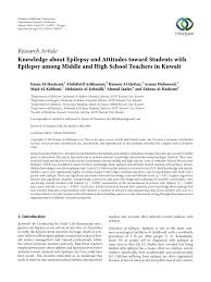 pdf knowledge about epilepsy and attitudes toward students