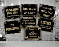 Maybe you would like to learn more about one of these? 7 Great Gatsby Party Signs Bundle Great Gatsby Decoration Gatsby Party Signs Art Deco Party Roaring 20s Party Decorations Digital Files