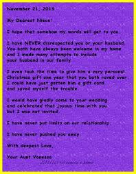 A New Letter To My Niece 20131121 We Can T Fix Things If We Don T Talk Vvk Prodigal Child We Dont Talk Open Letter
