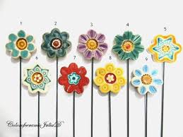 Ceramic Flowers Planter Decor Garden Decor Ceramic Spring Etsy Ceramic Flowers Clay Crafts Ceramics Projects
