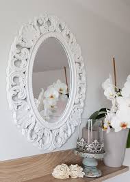 Bk Trenddesign Wandspiegel Barockspiegel Spiegel Oval Weiss Shabby Landhaus Barock Spiegel Barock Spiegel Weiss Dekorative Wandspiegel