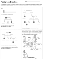 Genetics monohybrid crosses worksheet answer key. Pedigrees Practice The Biology Corner