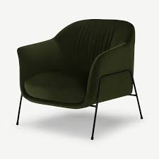 New bold tones gold metal accent armchair with green velvet seat, qi003520l. Numaonline Lucie Accent Armchair Olive Green Velvet