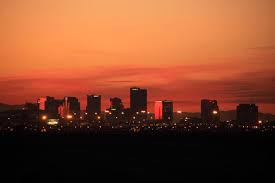 Sunset is wonderful in the hole! Downtown Phoenix At Sunset
