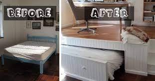 Turn an area of your living room, guest bedroom or hallway into a small office using simple home office storage and an attractive office desk. Turn Your Guest Bedroom Into A Home Office Quickly And Easily Cute Diy Projects Diy Projects For Bedroom Pallet Projects Bedroom Diy Home Decor Bedroom