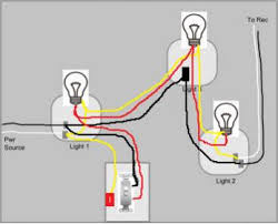 Three way switches control lights and receptacles from two points. Wire 3 Lights With One Switch Hot On First Light Doityourself Com Community Forums