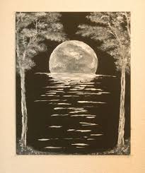 Moon River Painting Painting Art Art Drawings