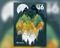 Conquering The 46 Adk 46ers Print Adirondacks Ny Etsy Adirondacks Ny Camping And Hiking Adirondacks