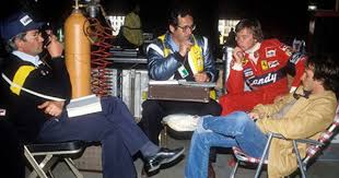 Antonio Tomaini Mauro Forghieri Didier Pironi Et Gilles Villeneuve Racing Team Ferrari F1 F1 Racing