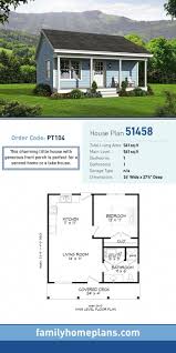 Tiny House Plan 51458 Total Living Area 561 Sq Ft 1 Bedroom And 1 Bathroom This Charming Family House Plans Tiny House Floor Plans Ranch Style House Plans