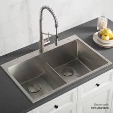 Check spelling or type a new query. Kraus 33 X 22 Standart Pro Drop In Topmount 16 Gauge Double Bowl 2 Ho Directsinks