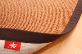 170 x 120 cm, 100% baumwolle. Sisal Teppich Manaus Mit Fleckschutz Braun Mit Stoffbordure 065