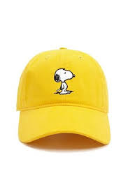 Snoopy Graphic Dad Cap Braves Hat Kawaii Yellow Shop Forever