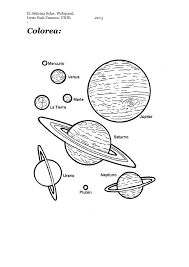 Los Planetas Para Colorear