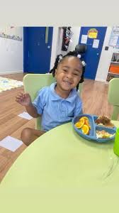 Our Starlet Preschoolers enjoying their breakfast