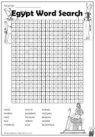 Young children everywhere study about it. Cool Egypt Word Search Egypt Word Find Learning Worksheets