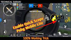How To Enable Quick Scope In Pubg Mobile Lite Quick Scope Pubg Lite Youtube