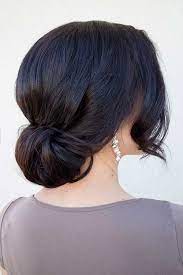 Braid one side of your hair, beginning from the hairline and extending it all the way down to your neck. Long Dark Hair Updo Hairstyles For Bridesmaids Hair Styles Long Dark Hair Long Hair Styles