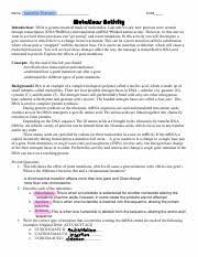 Protein synthesis simulation worksheet answers : Mutations Activity Pdf Isabella Starace Name Toc Mutations Activity Introduction Dna Is Genetic Material Made Of Nucleotides Last Unit We Saw How Course Hero