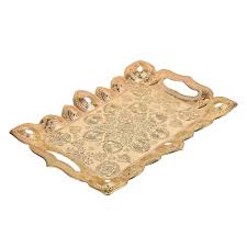 It is covered in either dirt or leftover traces of the last meal. Luxury Gold Serving Tray 16x11 5 Rectangular Decorative Golden Trays Serving Metal Tray Coffee Table Tea Dessert Rectangle Ottoman Tray With Handles Dinner Kitchen Tv Rolling Perfume Large Tray Buy Online In Japan