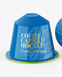 Glossy Coffee Capsules Mockup In Packaging Mockups On Yellow Images Object Mockups