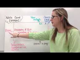 Viewing note taking as the mere production of words and sentences fails to acknowledge where the actual work happens. Note Cards For Research Paper Youtube