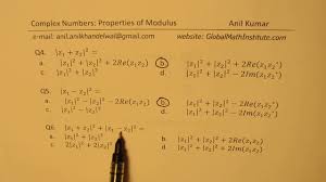 Worksheet Modulus Of Complex Numbers Practice Test Youtube