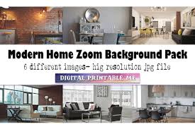 So, your house or apartment is a hot mess—you're definitely not alone. Modern Home Zoom Background Pack 6 Room Graphic By Digitalprintableme Creative Fabrica