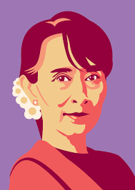 Obama was the first u.s. Aung San Suu Kyi Myanmar Art Iphone Wallpaper Photos Cartoon Wallpaper