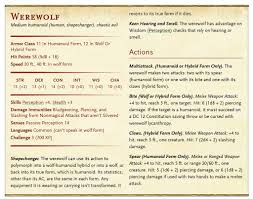 A dungeon master and player guide to dungeons & dragons 5e. D D Werewolves Can T Hurt Each Other 5e Rules Oddities Bell Of Lost Souls