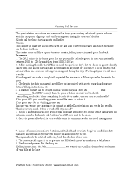 Project handover is a process of transition, not a date, and should not only be initiated once a project is completed or approaching completion. Courtesy Call Process Hotel And Accommodation Business