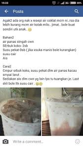 Cara buat air milo ais sedap bancuhan milo yang sedap. Air Coklat Recipes Food Condiments