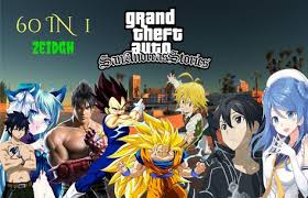تحميل لعبة Gta San Andreas 60 In 1 شخصيات جديدة برابط مياشر Anime San Andreas Movie Posters