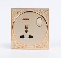 Universal Five-hole Overvoltage and Undervoltage Wall Socket Voltage  Protector VGP Industrial Plastic 2 Outlets