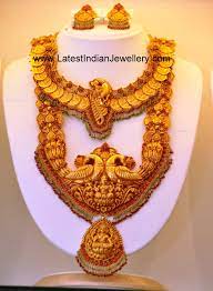 Heavy 22 Karat Gold Traditional Bridal Temple Jewellery Gold Temple Jewellery Temple Jewellery Indian Wedding Jewelry