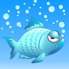 Grumpy Fish Cartoon Art By Bluedarkart Features The Profile Of A Really Cranky Looking Blue Fish Blowing Bubbles F Cartoon Fish Fish Drawings Fish Patterns