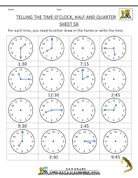 Time Worksheet O Clock Quarter And Half Past Time Worksheets Worksheets Oclock